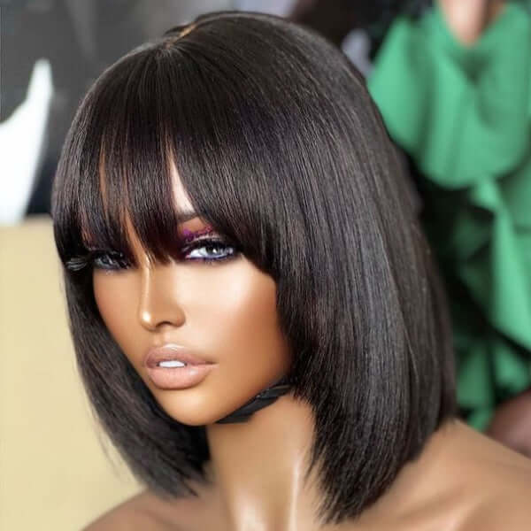 Trendy Layered Cut Yaki Straight Lace Front Wig