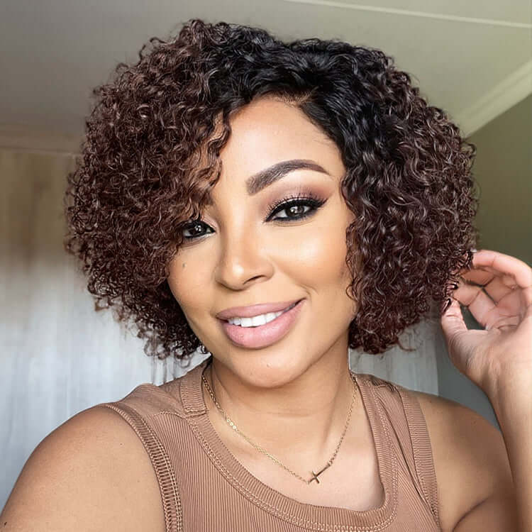10 inch curly wig length