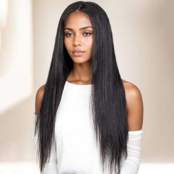 yaki straight lace front wig